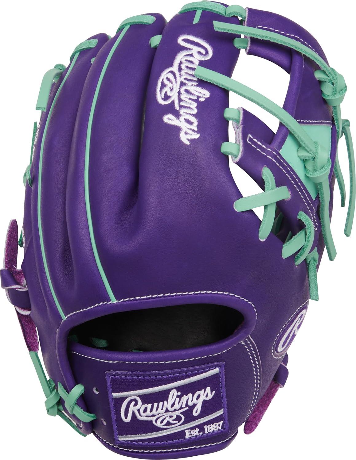 image:imageRawlings Heart of The Hide Baseball Glove Traditional Breakin Sizes 1125 1275 Multiple StylesPurple Mint REV1X Web