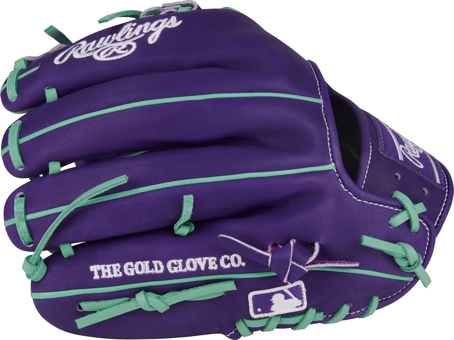 image:imageRawlings Heart of The Hide Baseball Glove Traditional Breakin Sizes 1125 1275 Multiple StylesPurple Mint REV1X Web