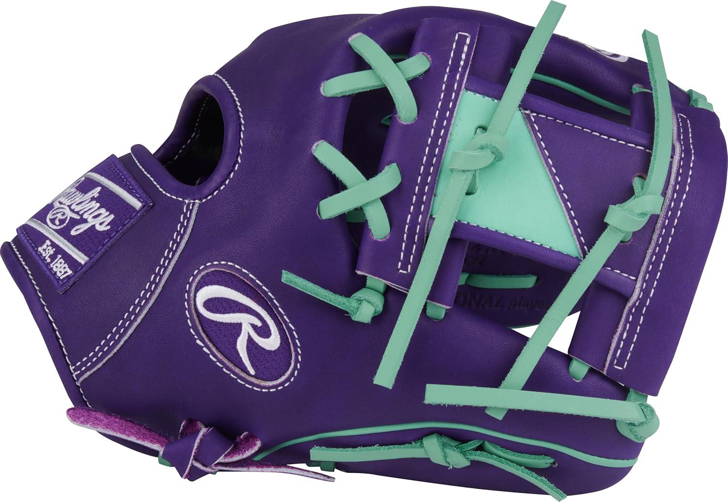 image:imageRawlings Heart of The Hide Baseball Glove Traditional Breakin Sizes 1125 1275 Multiple StylesPurple Mint REV1X Web