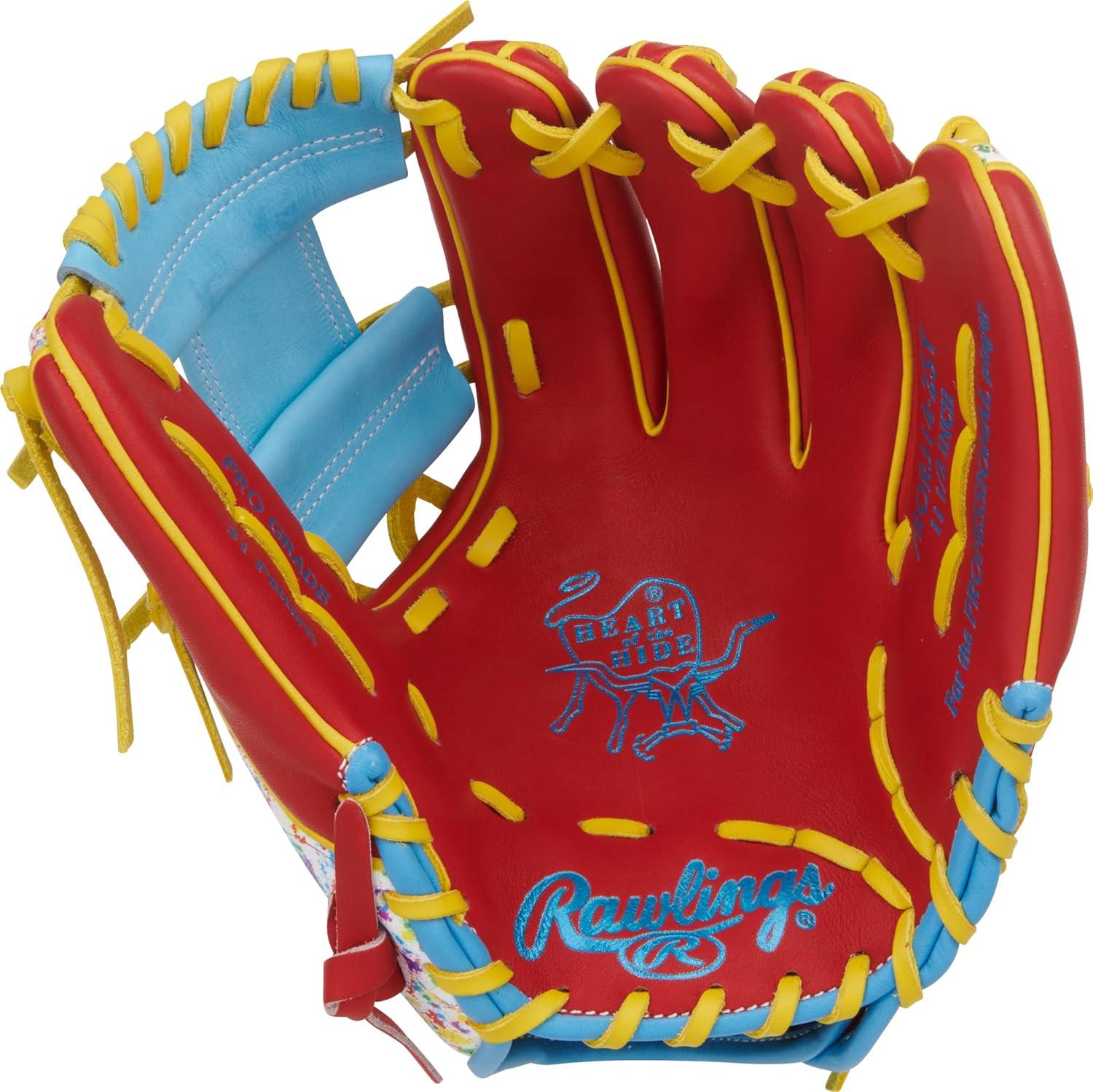 image:imageRawlings Heart of The Hide Baseball Glove Traditional Breakin Sizes 1125 1275 Multiple StylesScarlet Splatter Pro I Web