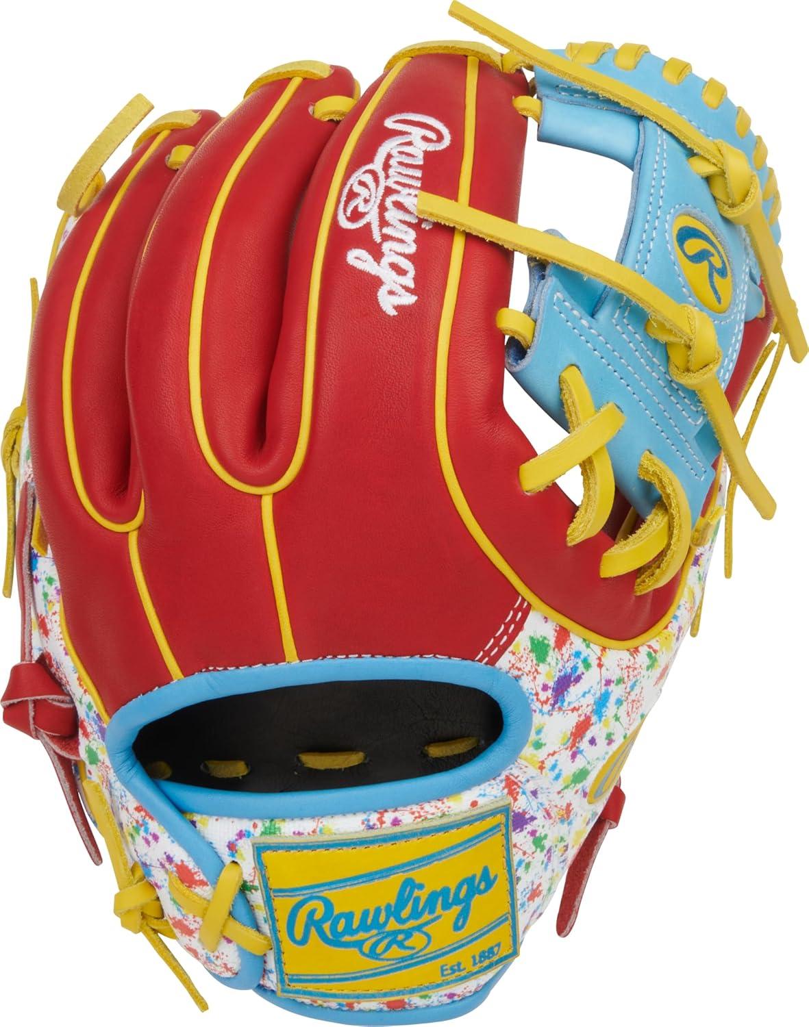 image:imageRawlings Heart of The Hide Baseball Glove Traditional Breakin Sizes 1125 1275 Multiple StylesScarlet Splatter Pro I Web