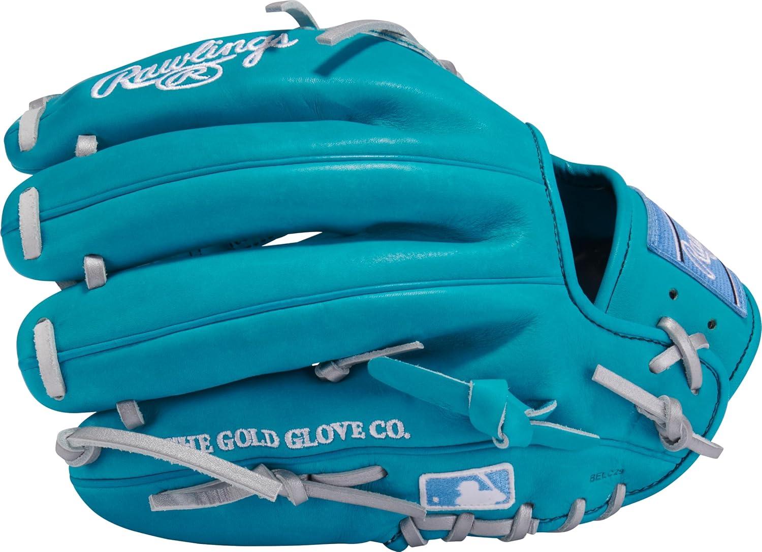 image:imageRawlings Heart of The Hide Baseball Glove Traditional Breakin Sizes 1125 1275 Multiple StylesTeal Silver Laced 2Piece Web