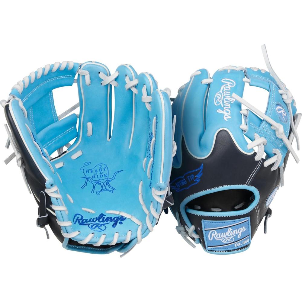 image:imageRawlings Heart of The Hide Baseball Glove Traditional Breakin Sizes 1125 1275 Multiple StylesColumbia Blue Black Pro I Web