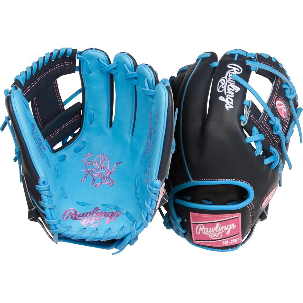 image:imageRawlings Heart of The Hide Baseball Glove Traditional Breakin Sizes 1125 1275 Multiple StylesColumbia Blue Navy Pro I Web