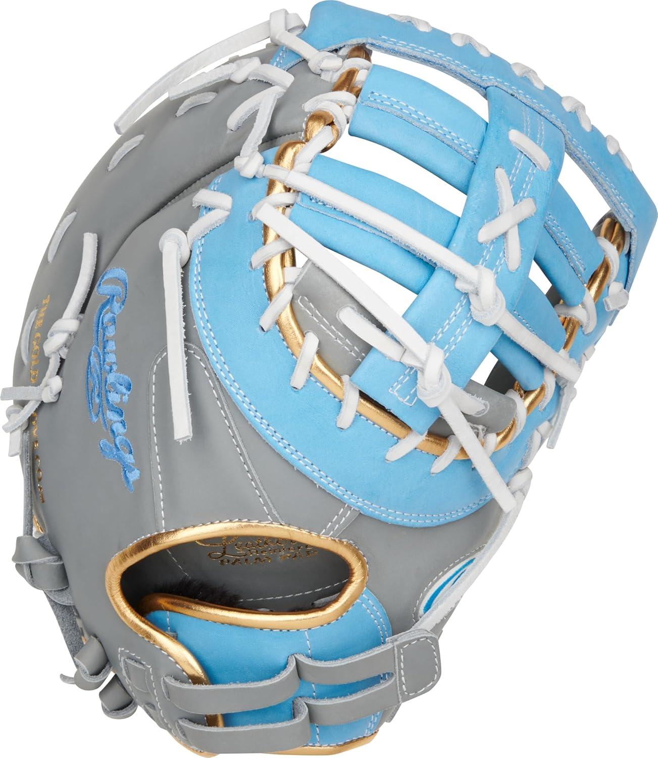 image:imageRawlings Liberty Advanced Color Series Fastpitch Softball Glove Sizes 1175 13 Multiple StylesGrey Columbia Blue Gold Single Post DoubleBar Web