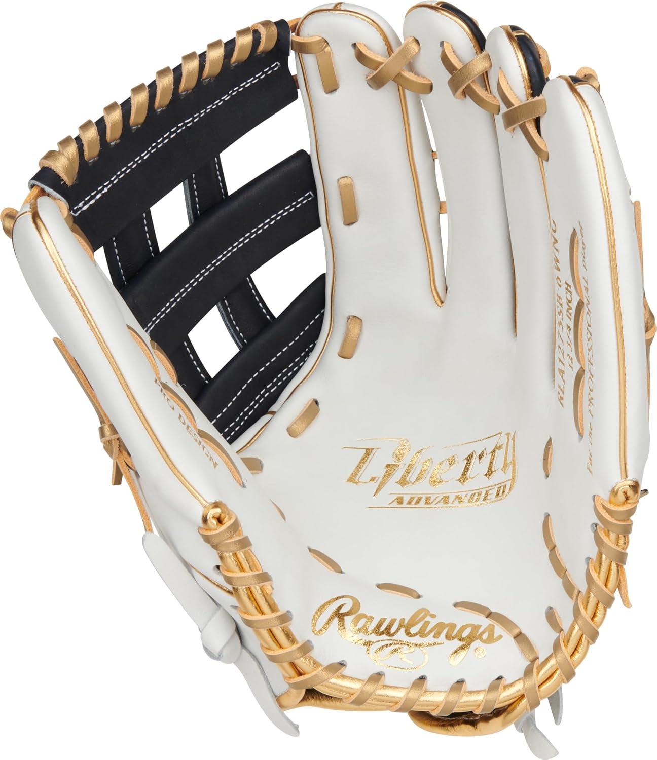 image:imageRawlings  Liberty Advanced Color Series Fastpitch Softball Glove  Sizes 1175  13  Multiple StylesWhite  Navy  Gold  Pro H Web