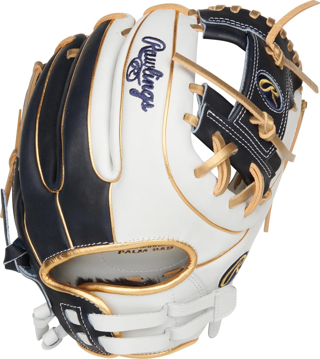image:imageRawlings Liberty Advanced Color Series Fastpitch Softball Glove Sizes 1175 13 Multiple StylesWhite Navy Gold Pro I Web