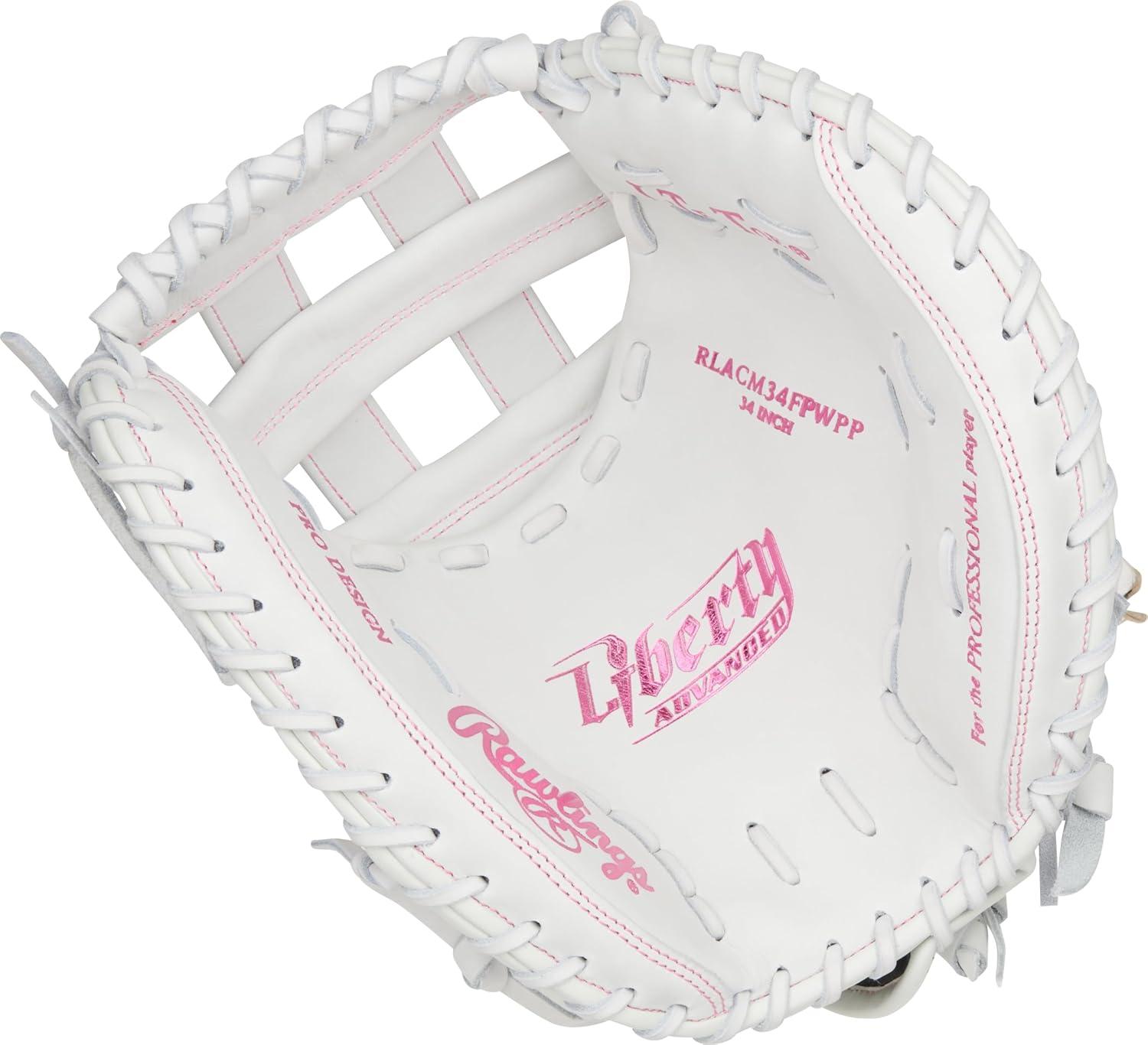 image:imageRawlings  Liberty Advanced Color Series Fastpitch Softball Glove  Sizes 1175  13  Multiple StylesWhite  Pink  Modified Pro H Web