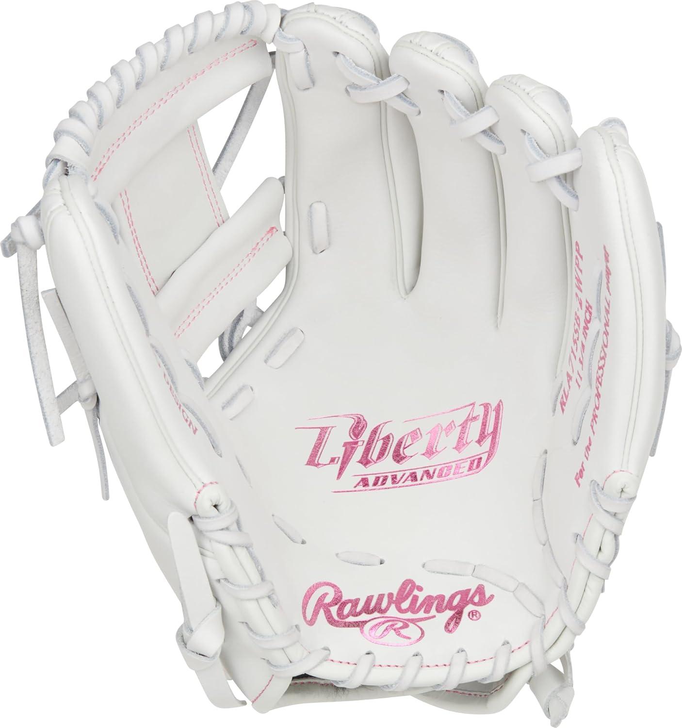 image:imageRawlings Liberty Advanced Color Series Fastpitch Softball Glove Sizes 1175 13 Multiple StylesWhite Pink Pro I Web