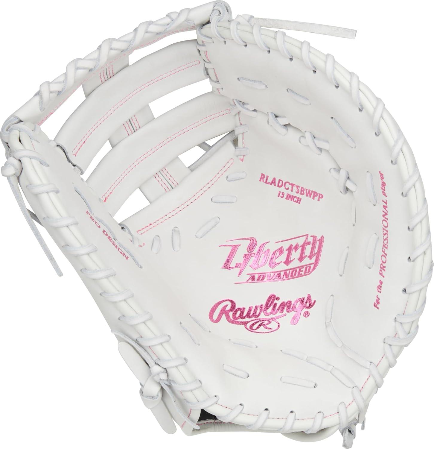 image:imageRawlings  Liberty Advanced Color Series Fastpitch Softball Glove  Sizes 1175  13  Multiple StylesWhite  Pink  Single Post  DoubleBar Web