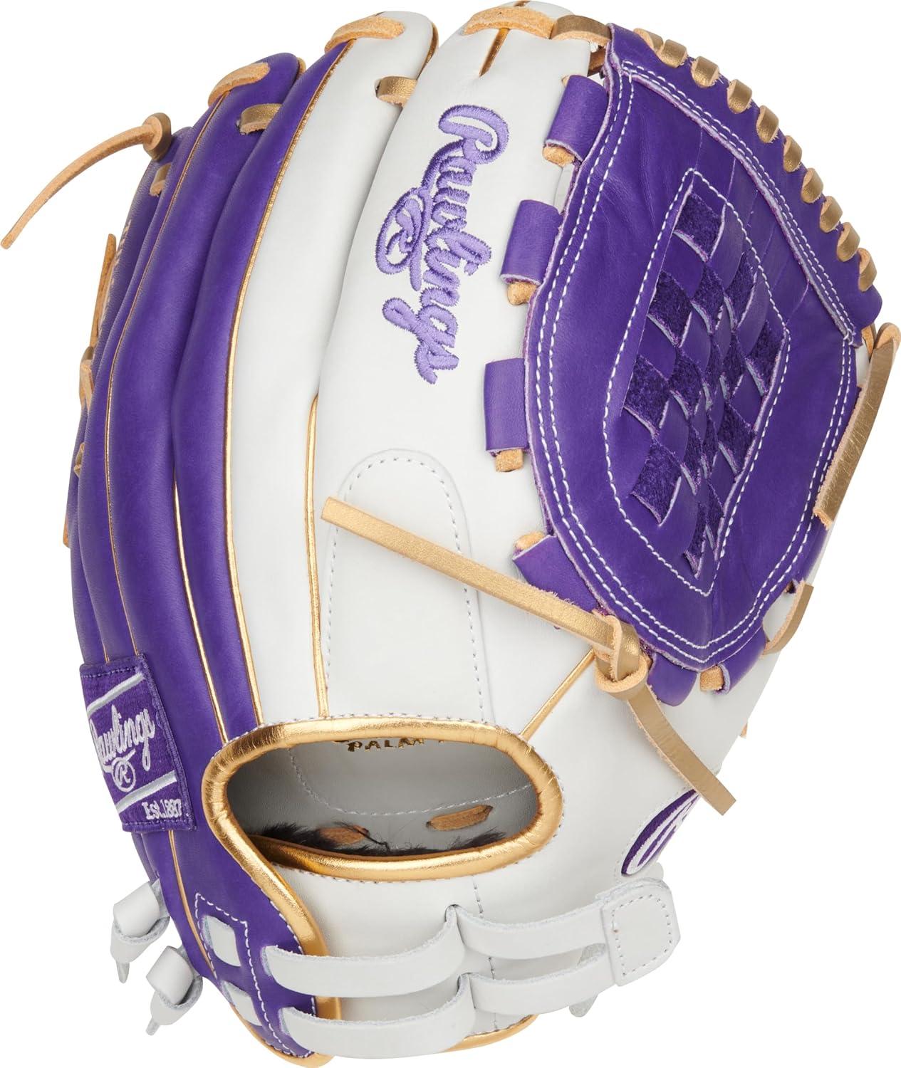 image:imageRawlings Liberty Advanced Color Series Fastpitch Softball Glove Sizes 1175 13 Multiple StylesWhite Purple Gold Basket Web