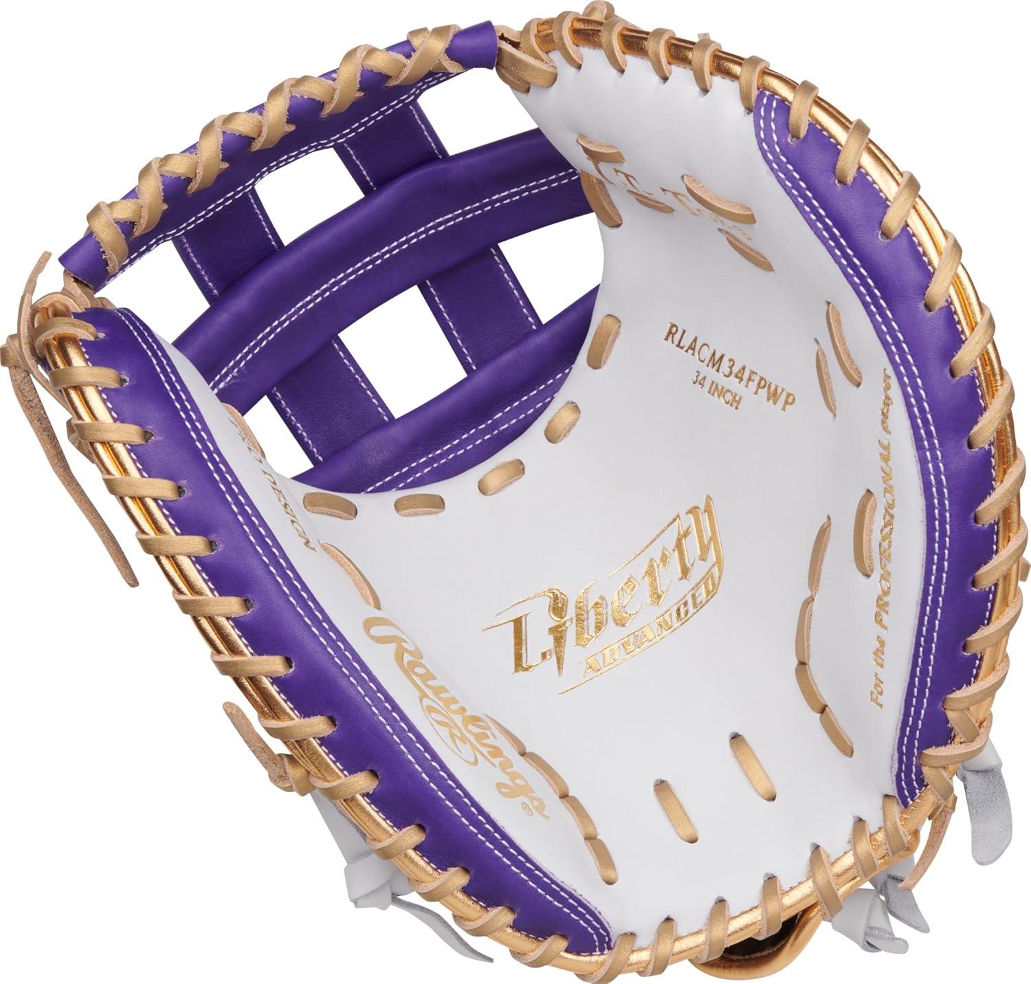 image:imageRawlings Liberty Advanced Color Series Fastpitch Softball Glove Sizes 1175 13 Multiple StylesWhite Purple Gold Modified Pro H Web
