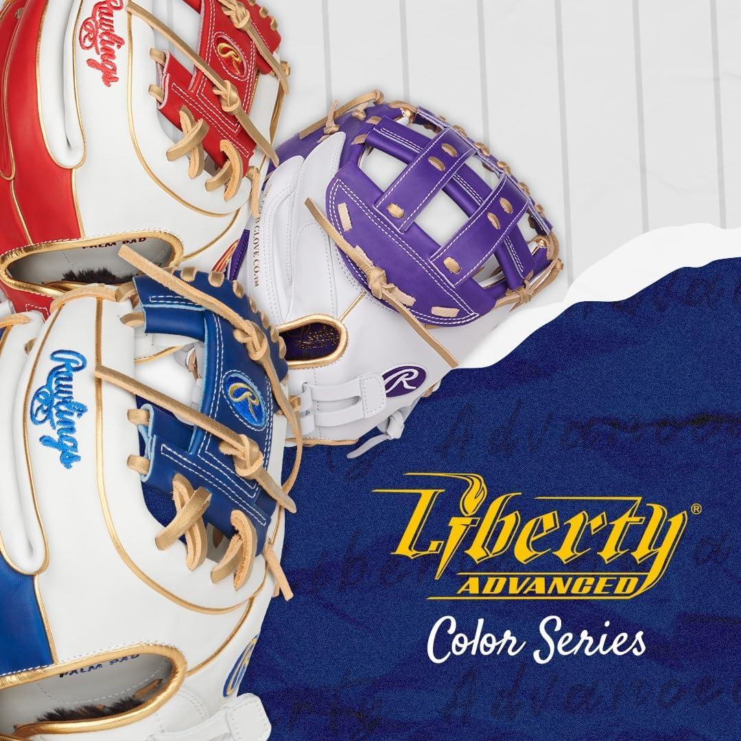image:imageRawlings Liberty Advanced Color Series Fastpitch Softball Glove Sizes 1175 13 Multiple StylesWhite Purple Gold Pro I Web