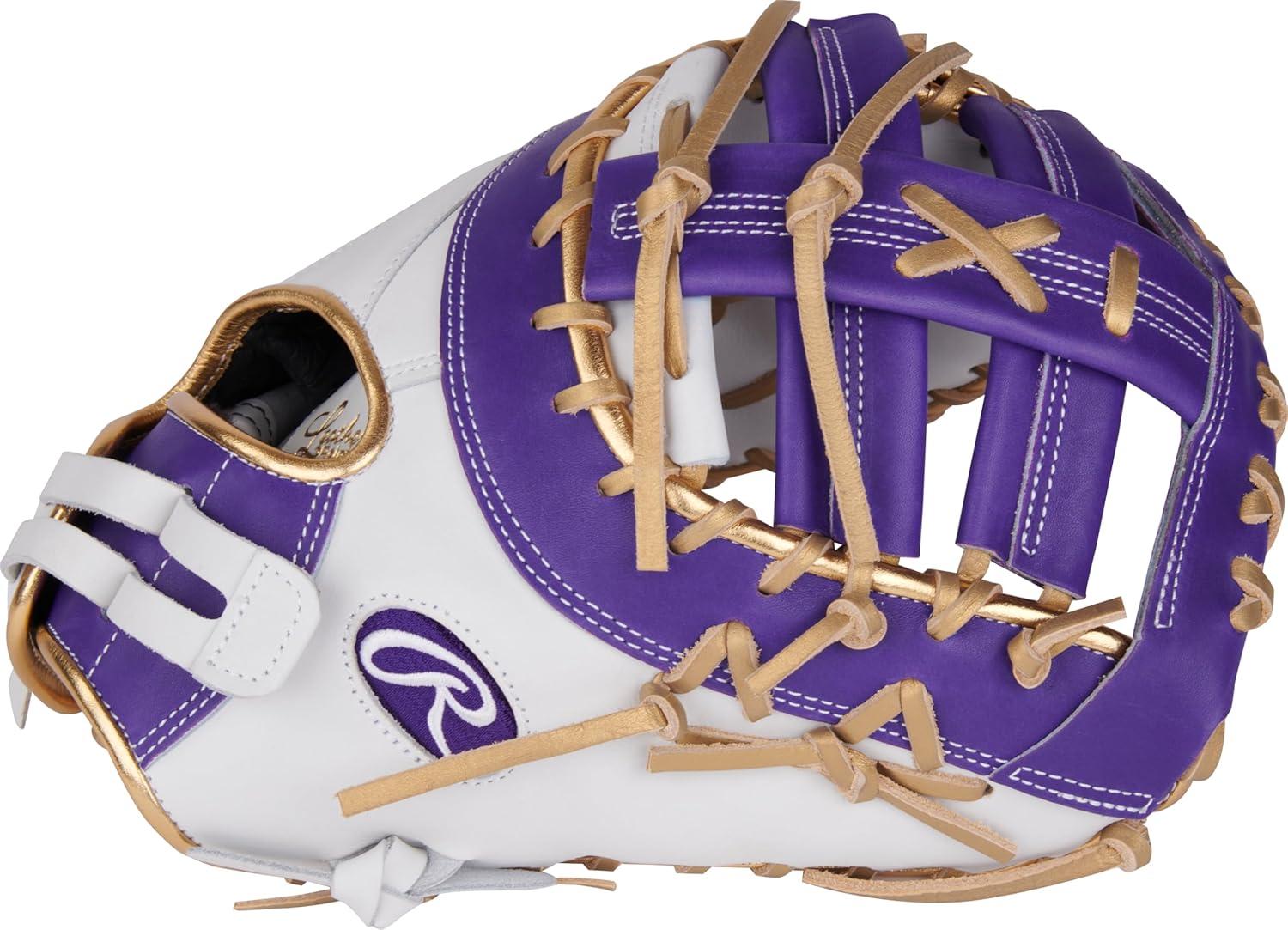 image:imageRawlings Liberty Advanced Color Series Fastpitch Softball Glove Sizes 1175 13 Multiple StylesWhite Purple Gold Single Post DoubleBar Web