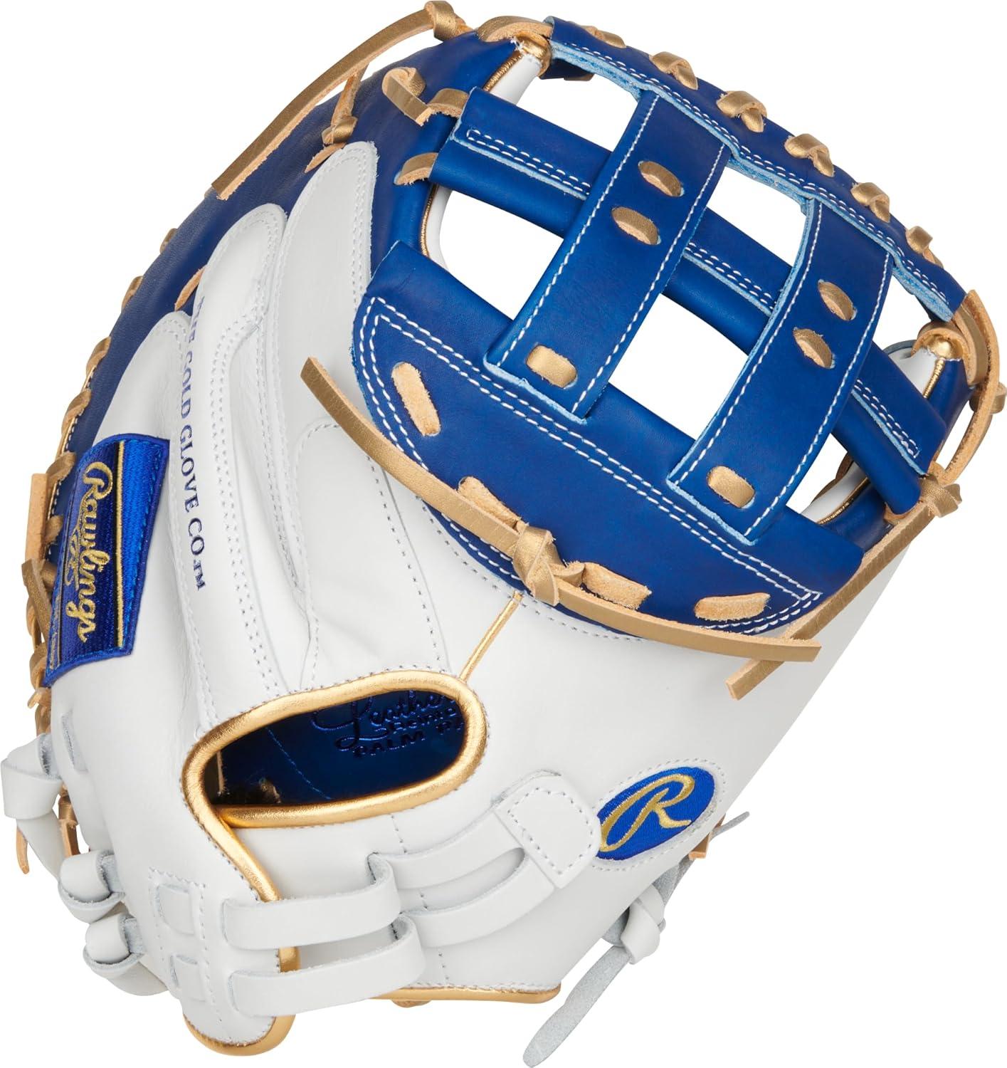 image:imageRawlings Liberty Advanced Color Series Fastpitch Softball Glove Sizes 1175 13 Multiple StylesWhite Royal Gold Modified Pro H Web