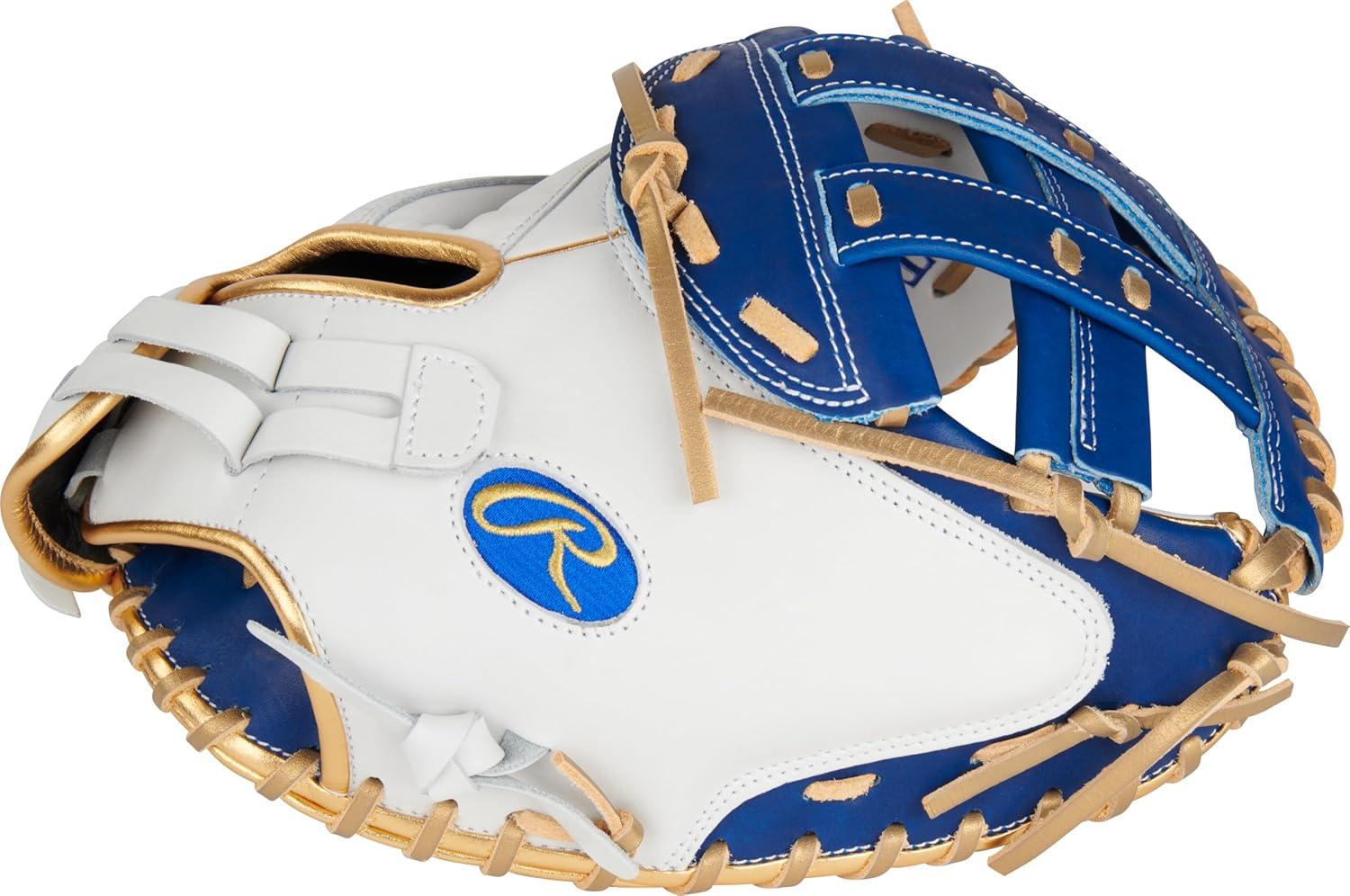 image:imageRawlings Liberty Advanced Color Series Fastpitch Softball Glove Sizes 1175 13 Multiple StylesWhite Royal Gold Modified Pro H Web