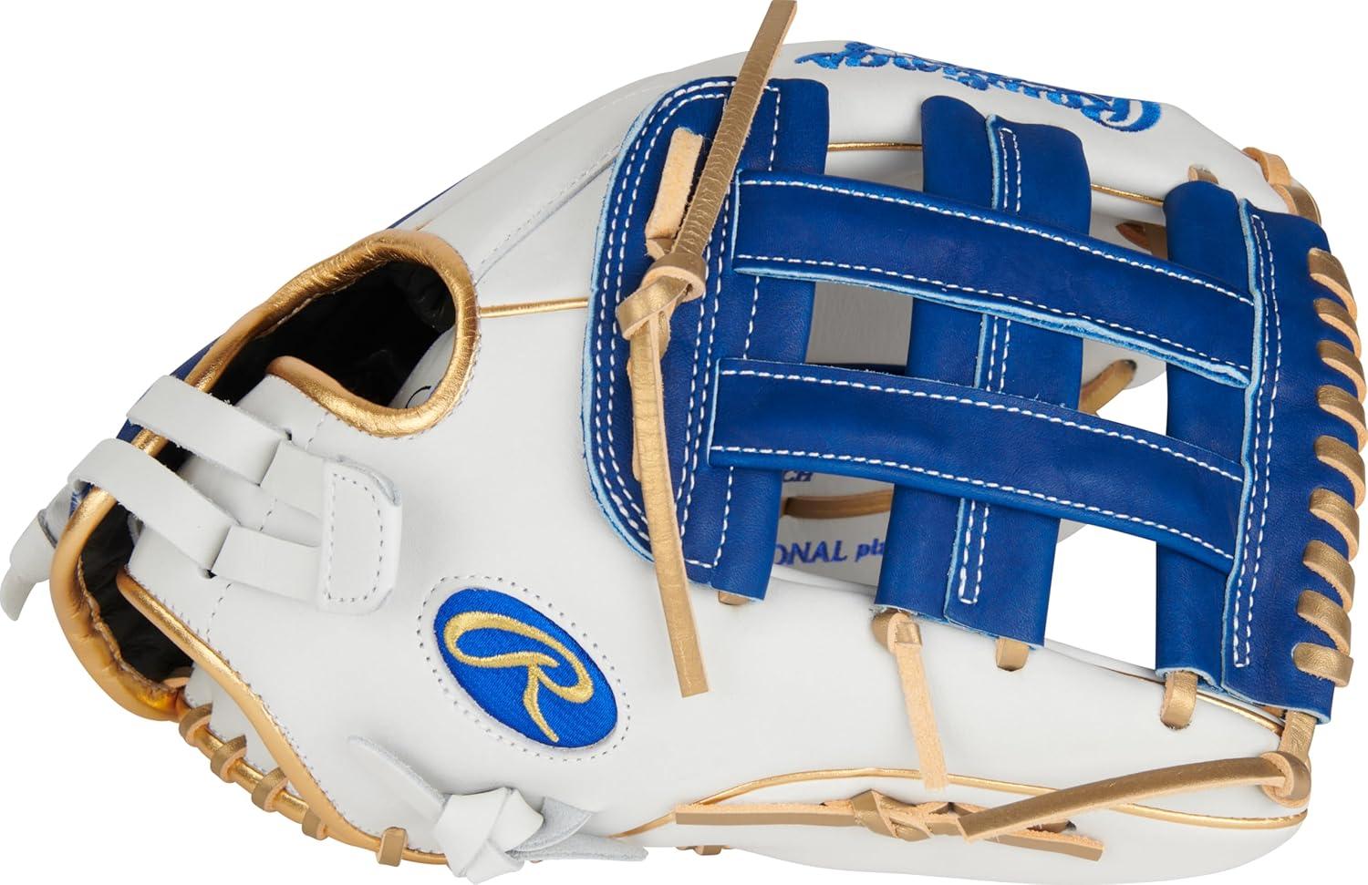 image:imageRawlings Liberty Advanced Color Series Fastpitch Softball Glove Sizes 1175 13 Multiple StylesWhite Royal Gold Pro H Web