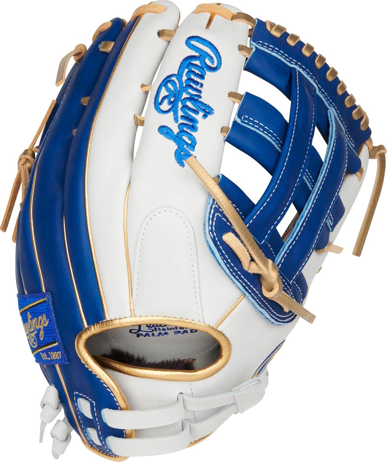 image:imageRawlings Liberty Advanced Color Series Fastpitch Softball Glove Sizes 1175 13 Multiple StylesWhite Royal Gold Pro H Web