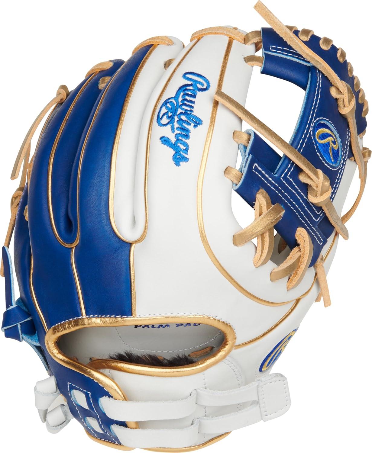 image:imageRawlings Liberty Advanced Color Series Fastpitch Softball Glove Sizes 1175 13 Multiple StylesWhite Royal Gold Pro I Web
