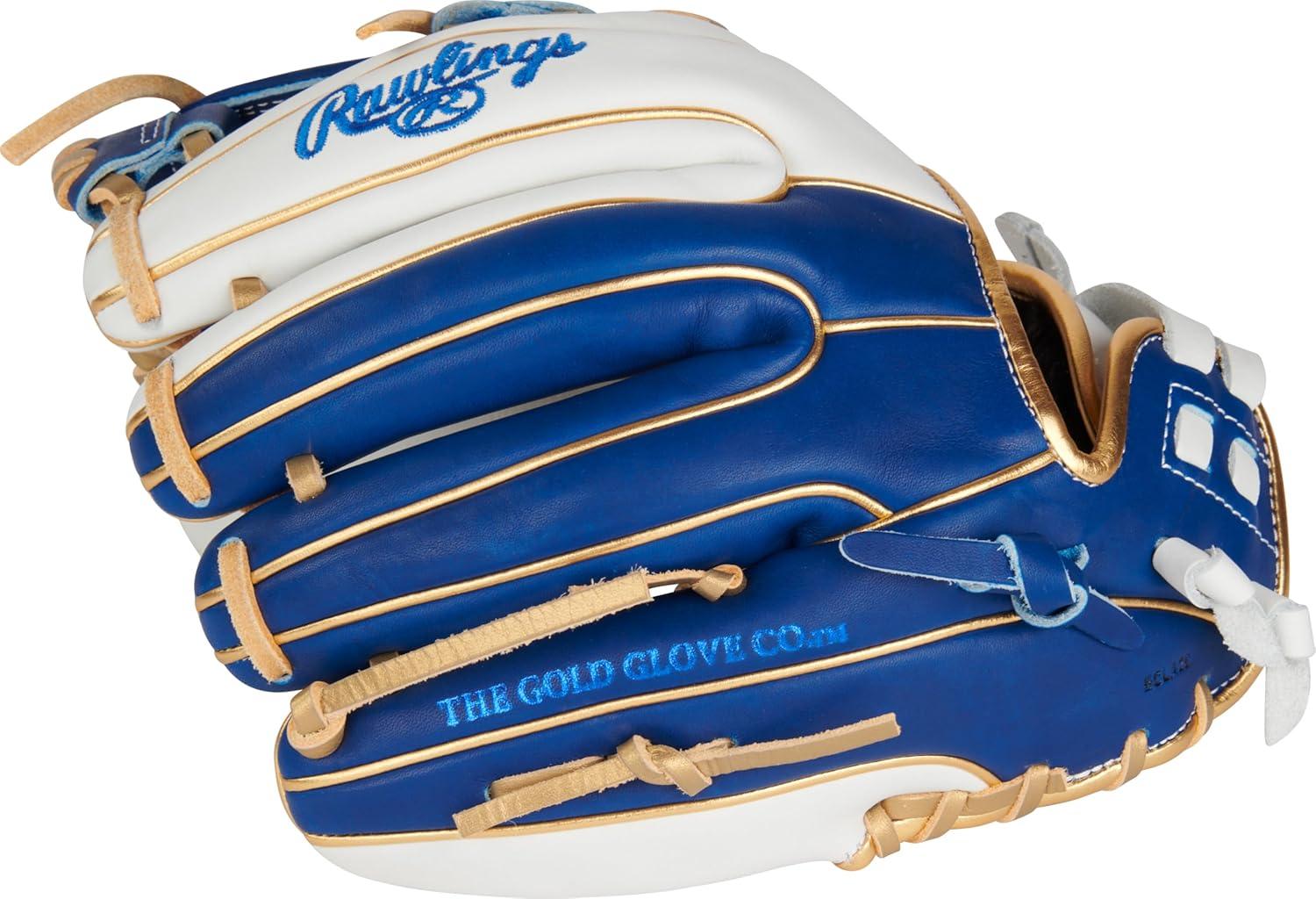 image:imageRawlings Liberty Advanced Color Series Fastpitch Softball Glove Sizes 1175 13 Multiple StylesWhite Royal Gold Pro I Web