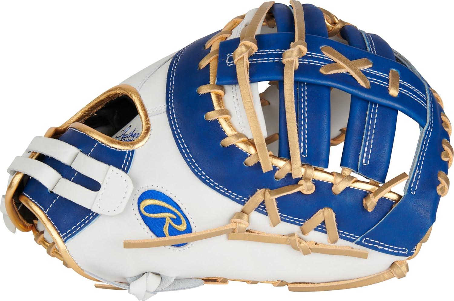image:imageRawlings Liberty Advanced Color Series Fastpitch Softball Glove Sizes 1175 13 Multiple StylesWhite Royal Gold Single Post DoubleBar Web