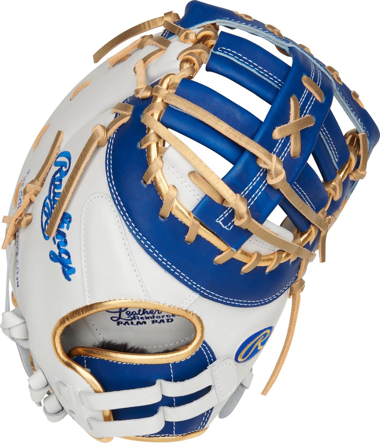 image:imageRawlings Liberty Advanced Color Series Fastpitch Softball Glove Sizes 1175 13 Multiple StylesWhite Royal Gold Single Post DoubleBar Web