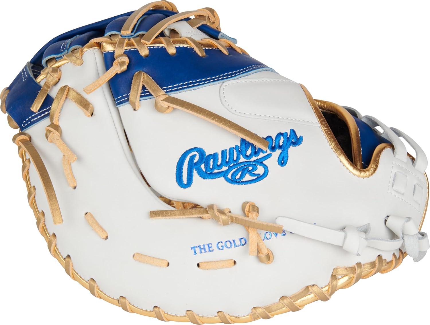 image:imageRawlings Liberty Advanced Color Series Fastpitch Softball Glove Sizes 1175 13 Multiple StylesWhite Royal Gold Single Post DoubleBar Web
