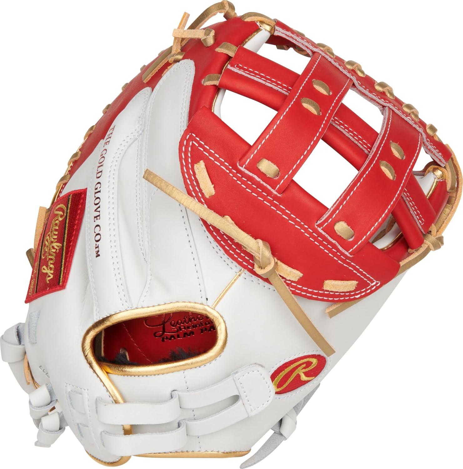 image:imageRawlings Liberty Advanced Color Series Fastpitch Softball Glove Sizes 1175 13 Multiple StylesWhite Scarlet Gold Modified Pro H Web