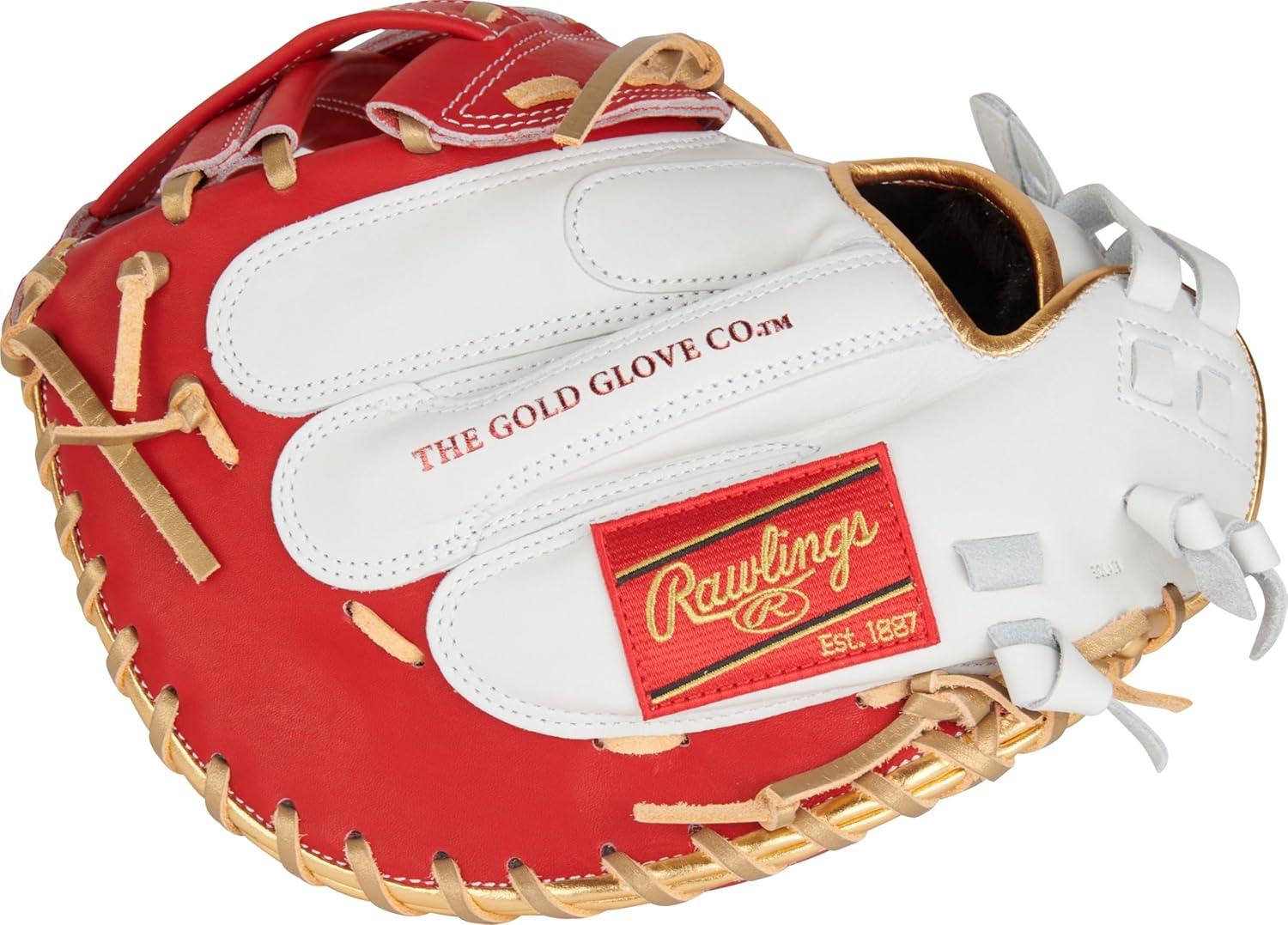 image:imageRawlings Liberty Advanced Color Series Fastpitch Softball Glove Sizes 1175 13 Multiple StylesWhite Scarlet Gold Modified Pro H Web