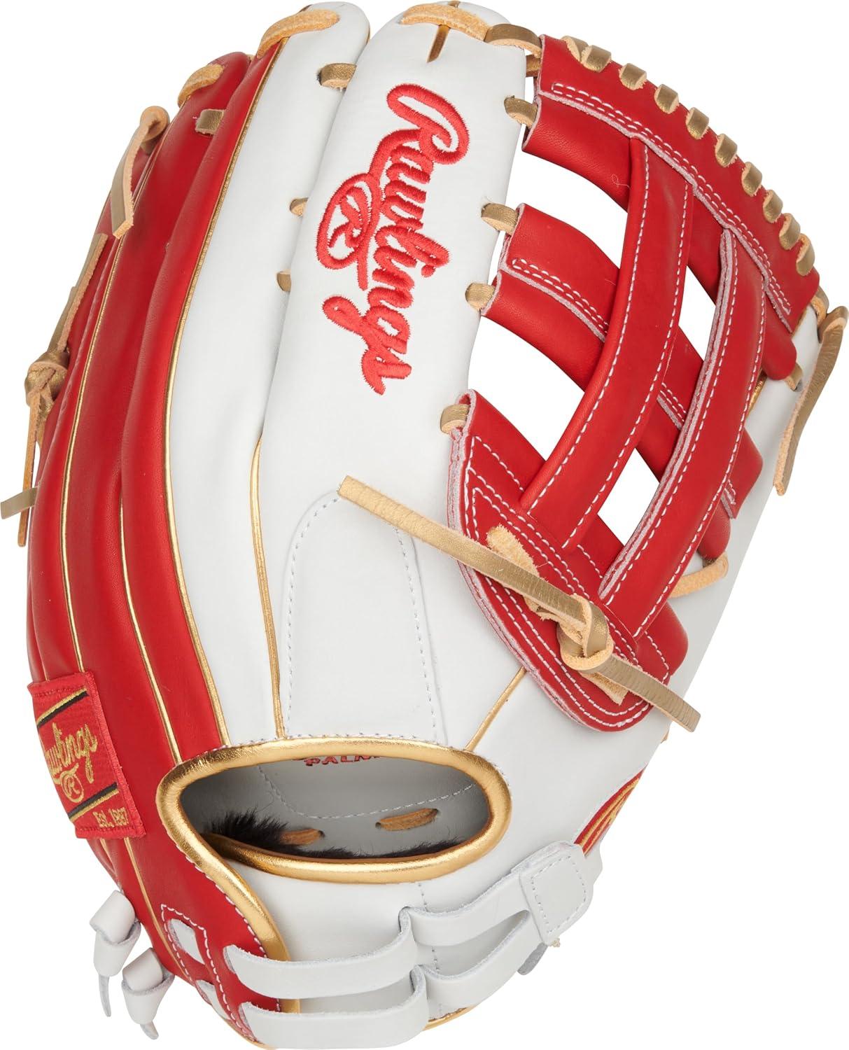 image:imageRawlings Liberty Advanced Color Series Fastpitch Softball Glove Sizes 1175 13 Multiple StylesWhite Scarlet Gold Pro H Web