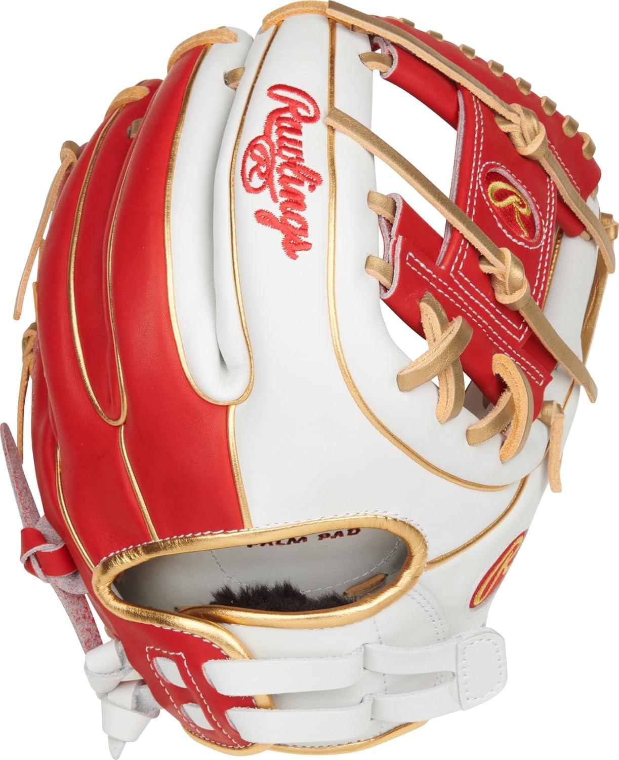 image:imageRawlings Liberty Advanced Color Series Fastpitch Softball Glove Sizes 1175 13 Multiple StylesWhite Scarlet Gold Pro I Web