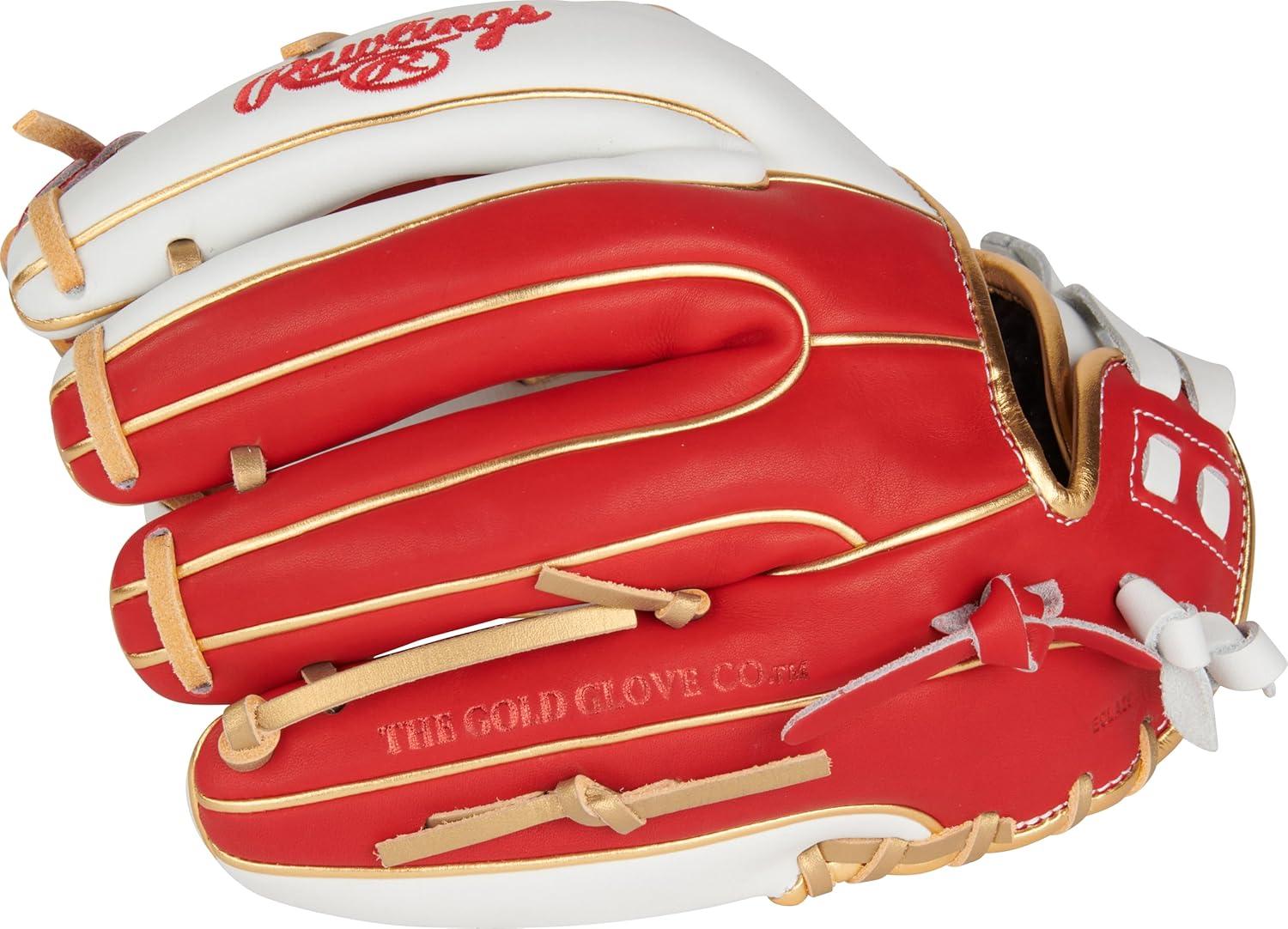 image:imageRawlings Liberty Advanced Color Series Fastpitch Softball Glove Sizes 1175 13 Multiple StylesWhite Scarlet Gold Pro I Web