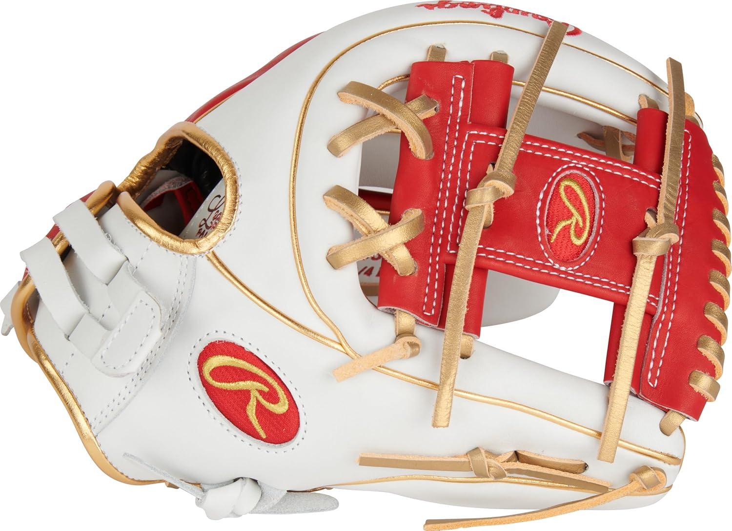 image:imageRawlings Liberty Advanced Color Series Fastpitch Softball Glove Sizes 1175 13 Multiple StylesWhite Scarlet Gold Pro I Web