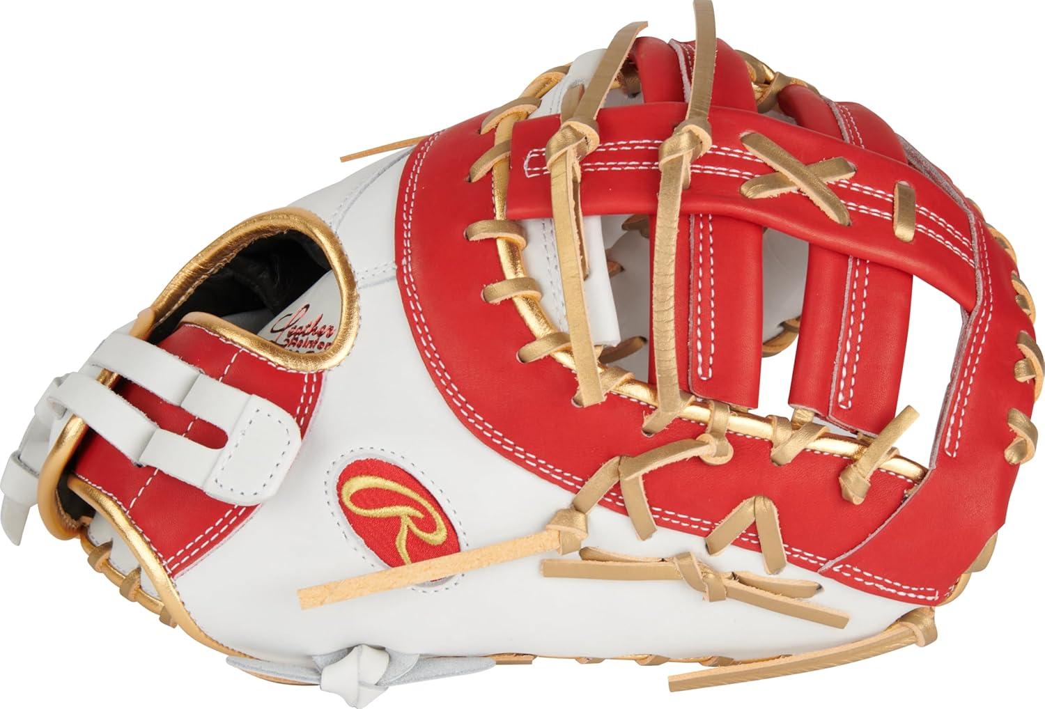 image:imageRawlings Liberty Advanced Color Series Fastpitch Softball Glove Sizes 1175 13 Multiple StylesWhite Scarlet Gold Single Post DoubleBar Web