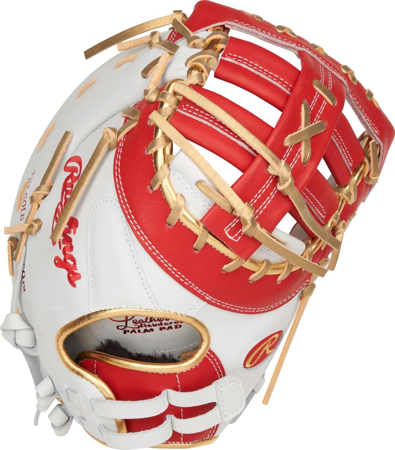 image:imageRawlings Liberty Advanced Color Series Fastpitch Softball Glove Sizes 1175 13 Multiple StylesWhite Scarlet Gold Single Post DoubleBar Web