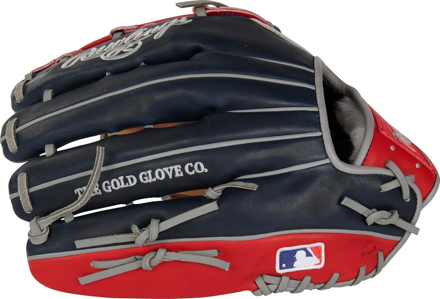 image:imageRawlings PRO Preferred Baseball Glove Sizes 115 1275 Multiple StylesAcuna Jr Navy Red Camel Pro H Web