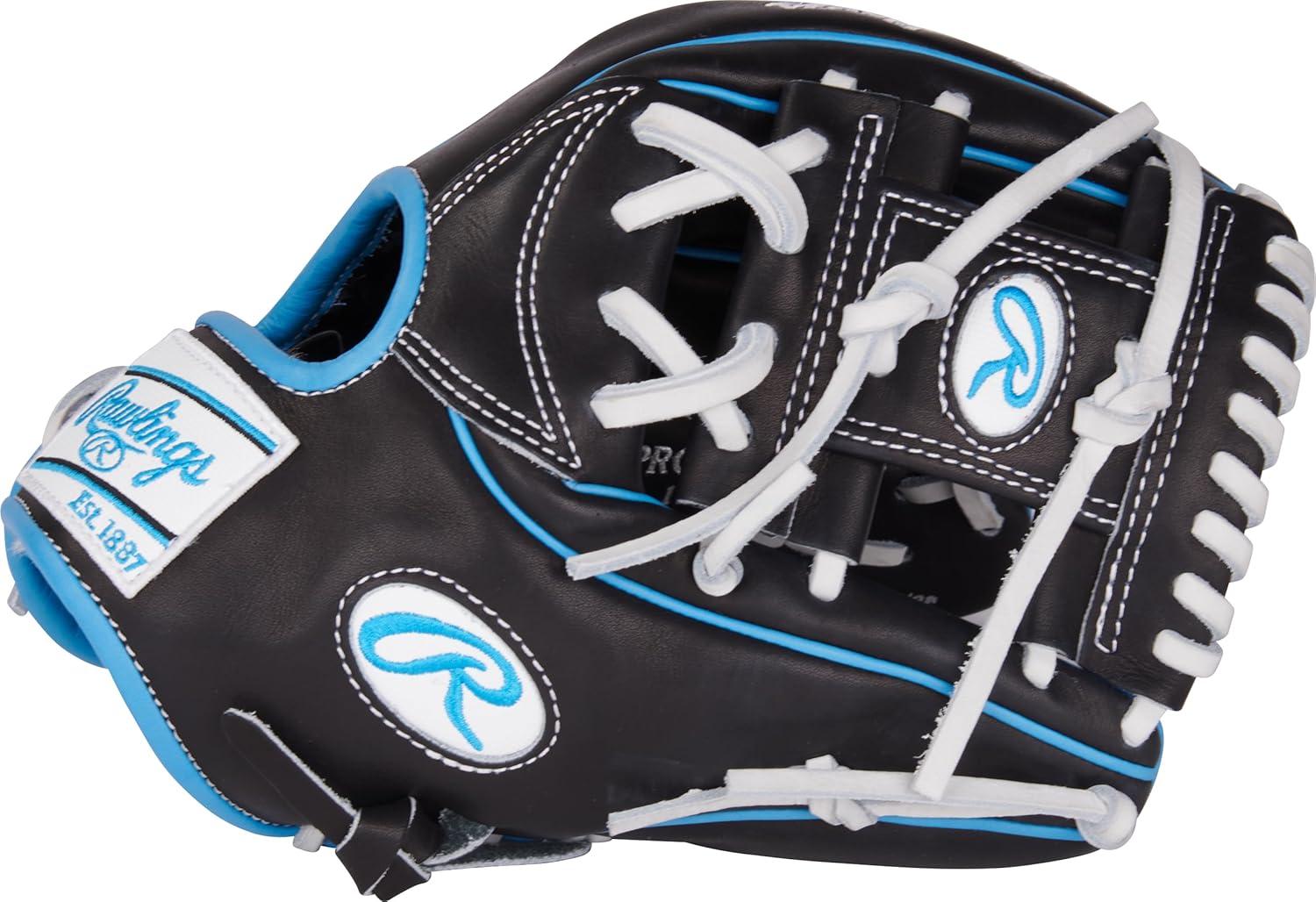 image:imageRawlings PRO Preferred Baseball Glove Sizes 115 1275 Multiple StylesBlack Columbia Blue Pro I Web