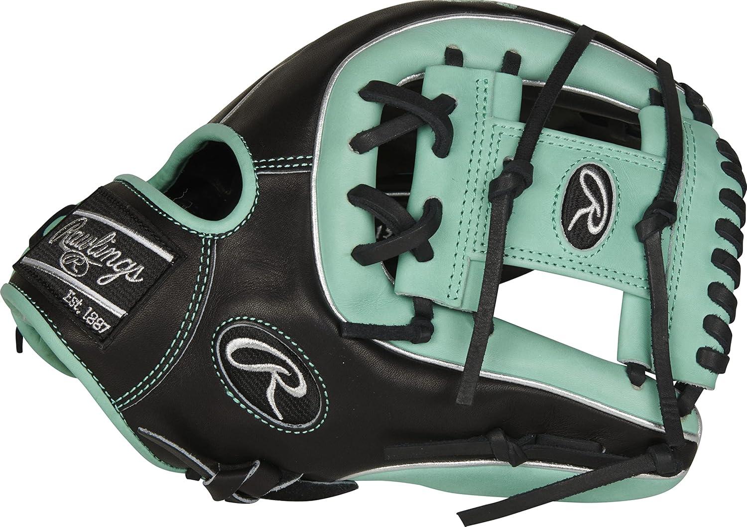 image:imageRawlings PRO Preferred Baseball Glove Sizes 115 1275 Multiple StylesBlack Mint Pro I Web