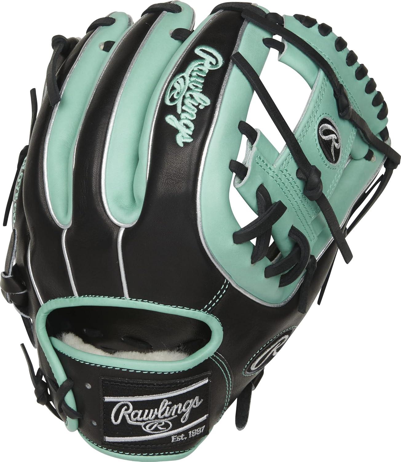 image:imageRawlings PRO Preferred Baseball Glove Sizes 115 1275 Multiple StylesBlack Mint Pro I Web