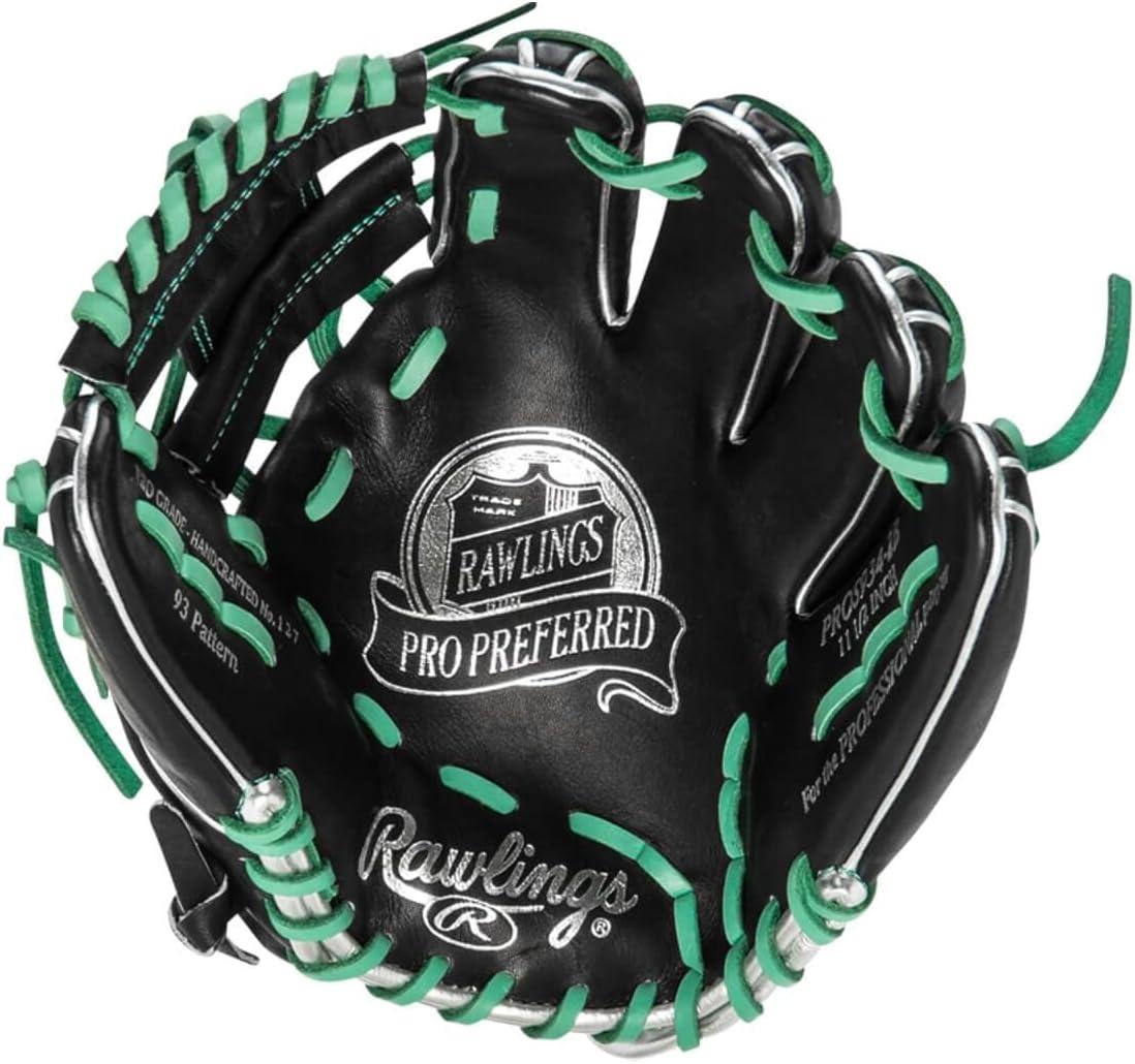 image:imageRawlings PRO Preferred Baseball Glove Sizes 115 1275 Multiple StylesBlack Mint Silver Pro I Web