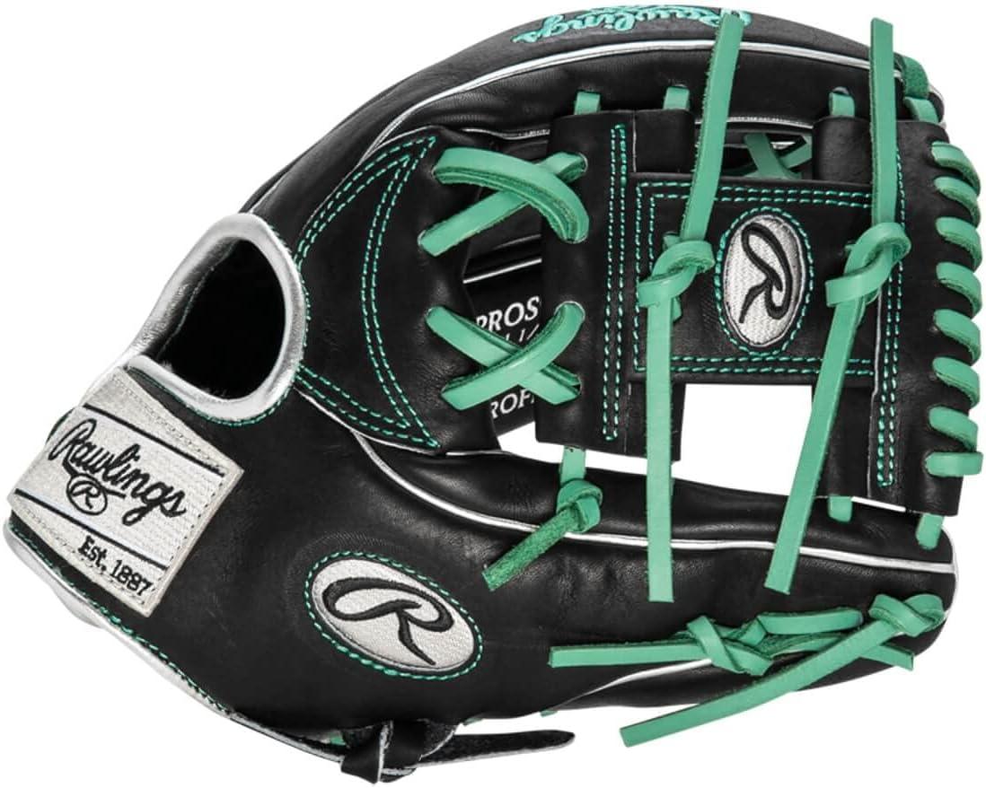 image:imageRawlings PRO Preferred Baseball Glove Sizes 115 1275 Multiple StylesBlack Mint Silver Pro I Web