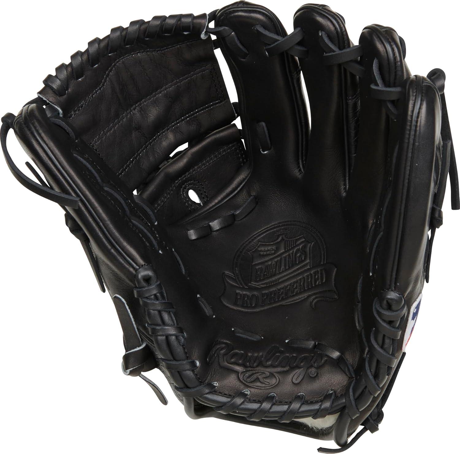 image:imageRawlings PRO Preferred Baseball Glove Sizes 115 1275 Multiple StylesDeGrom Black Croc TwoPiece Solid Web