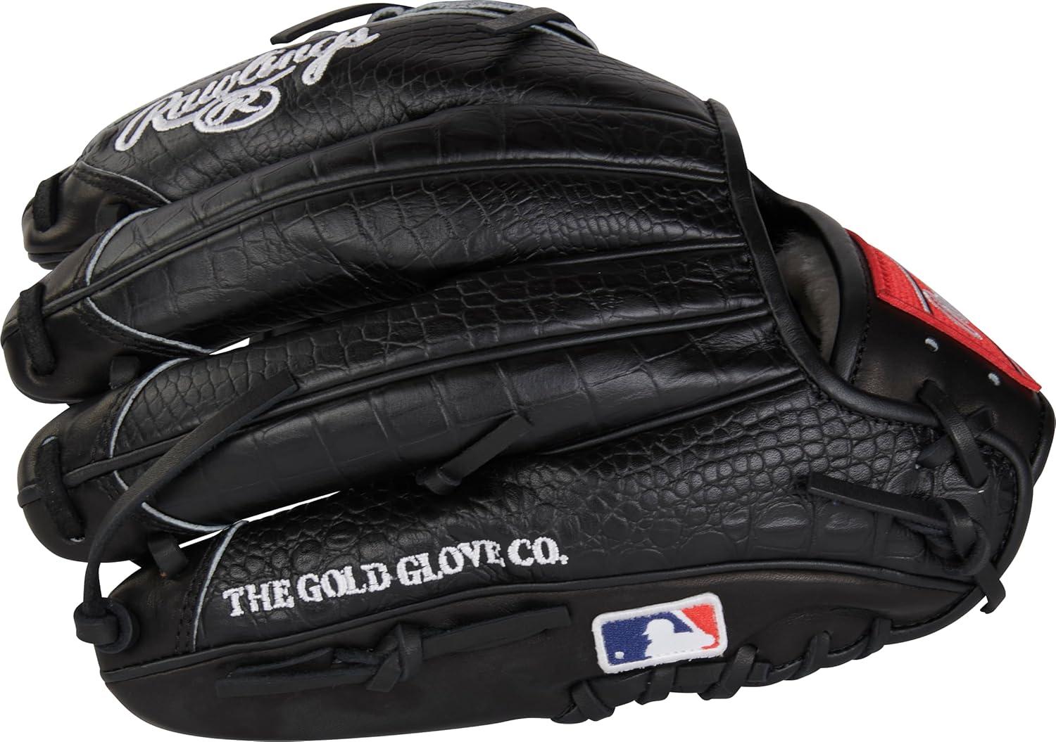 image:imageRawlings PRO Preferred Baseball Glove Sizes 115 1275 Multiple StylesDeGrom Black Croc TwoPiece Solid Web
