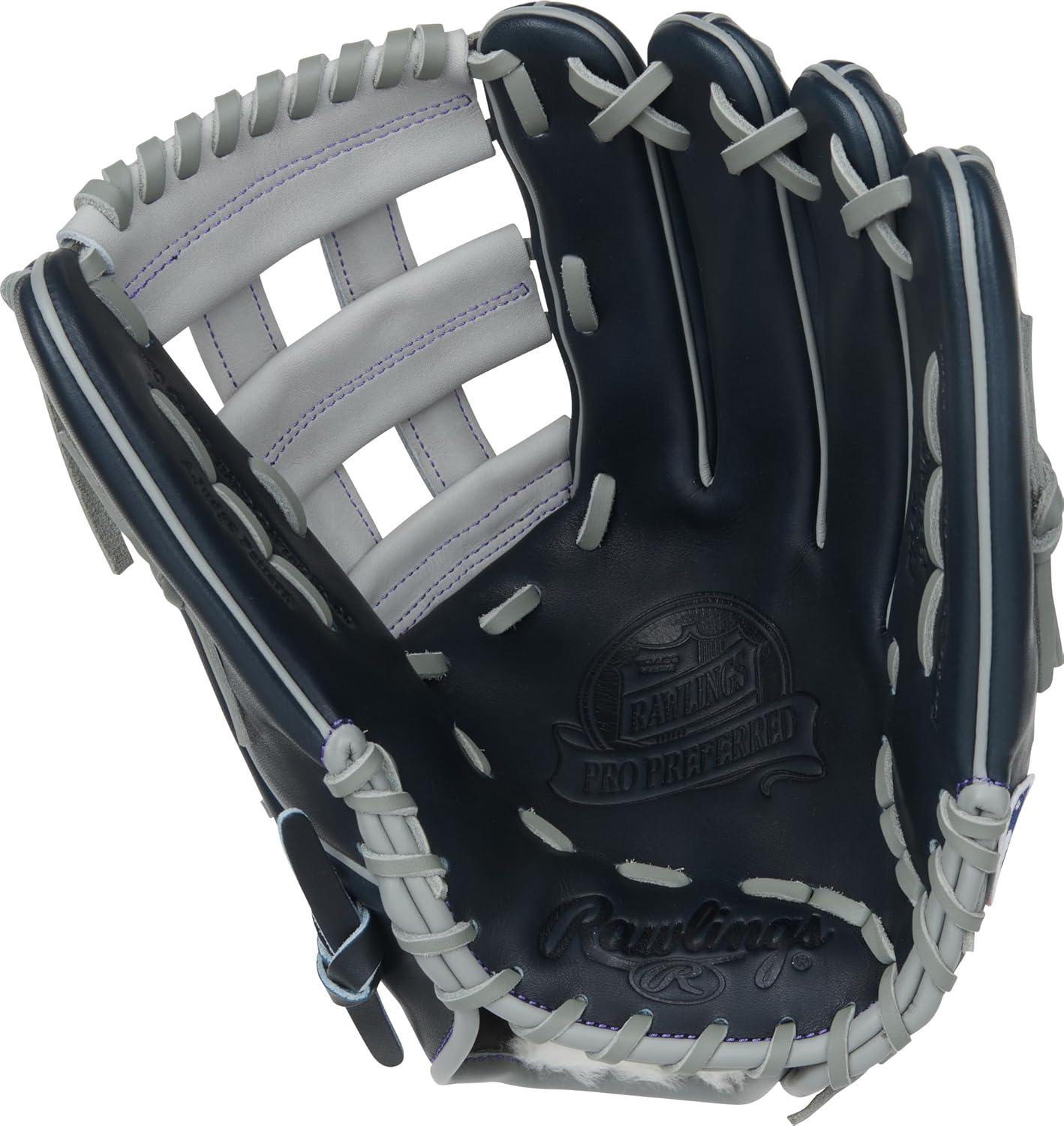 image:imageRawlings PRO Preferred Baseball Glove Sizes 115 1275 Multiple StylesJudge Navy Grey Pro H Web
