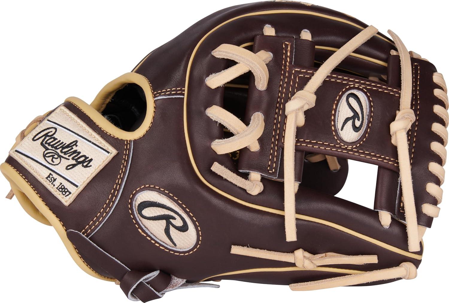 image:imageRawlings PRO Preferred Baseball Glove Sizes 115 1275 Multiple StylesMocha Camel Pro I Web