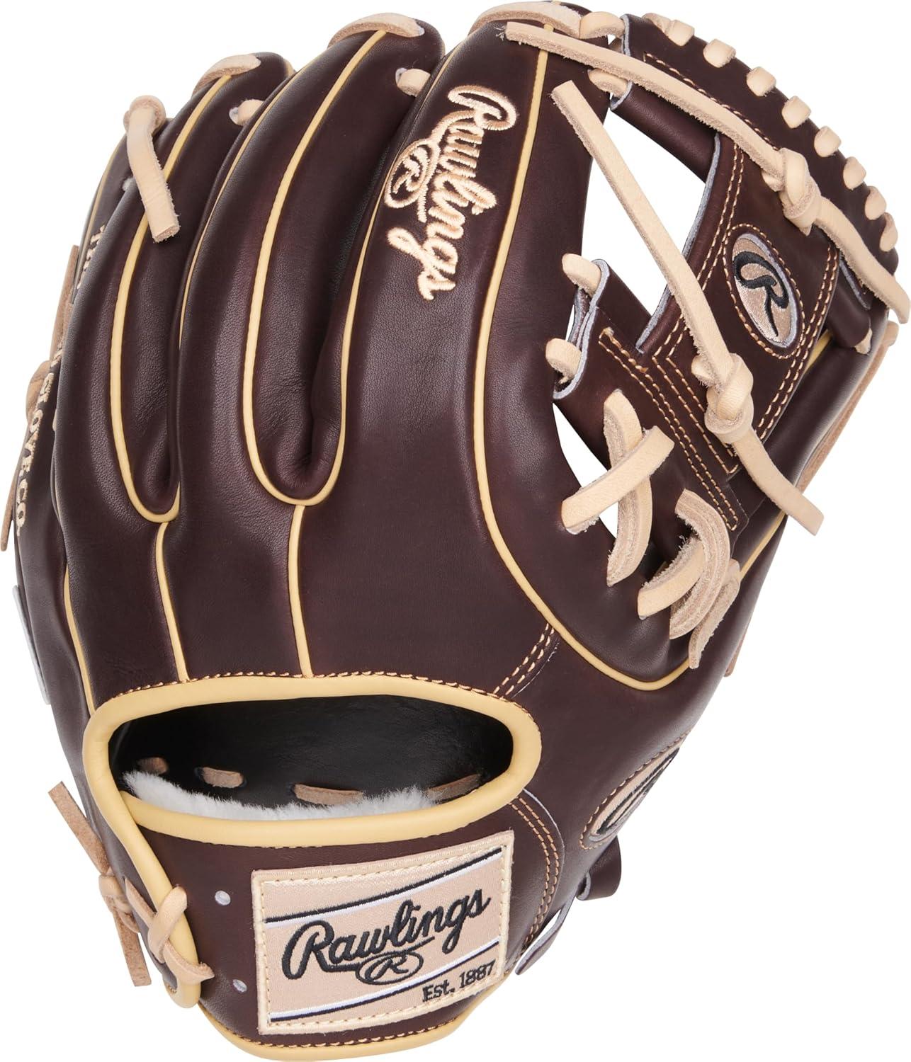 image:imageRawlings PRO Preferred Baseball Glove Sizes 115 1275 Multiple StylesMocha Camel Pro I Web