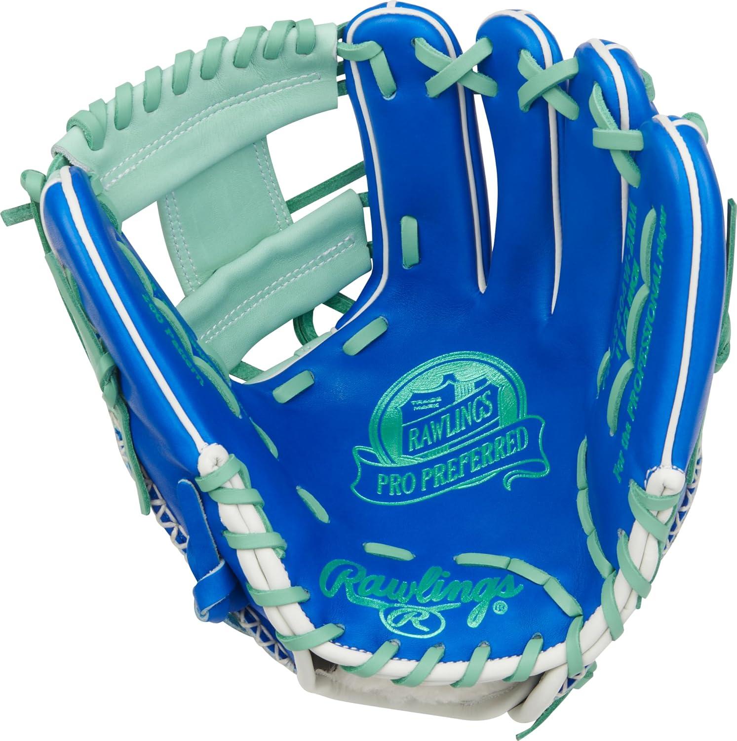 image:imageRawlings PRO Preferred Baseball Glove Sizes 115 1275 Multiple StylesRoyal Mint Pro I Web