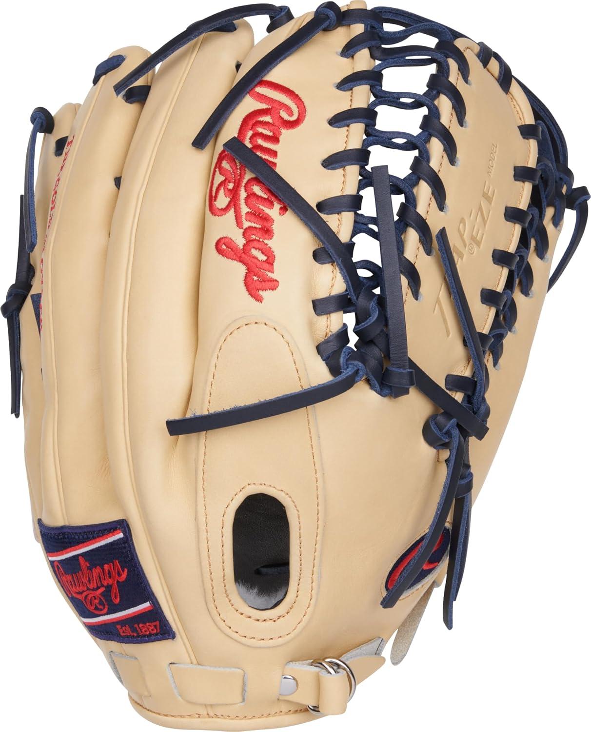 image:imageRawlings PRO Preferred Baseball Glove Sizes 115 1275 Multiple StylesTrout Camel Trapeze Web