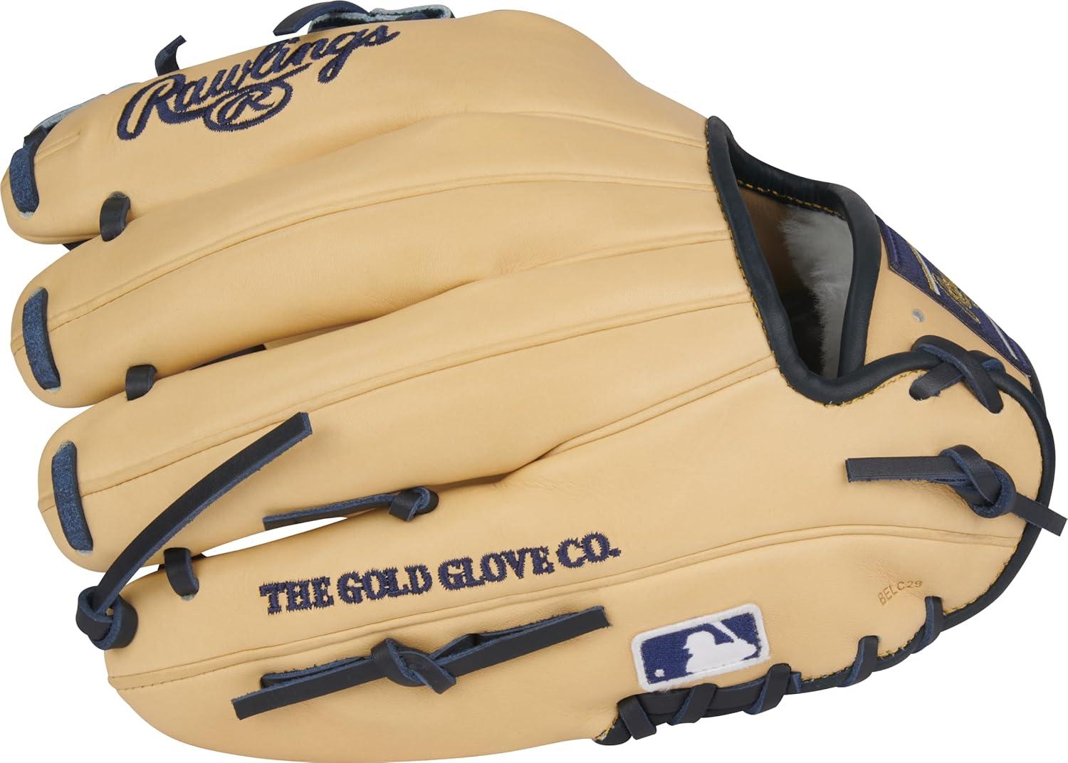 image:imageRawlings PRO Preferred Baseball Glove Sizes 115 1275 Multiple StylesVolpe Camel Navy Pro I Web