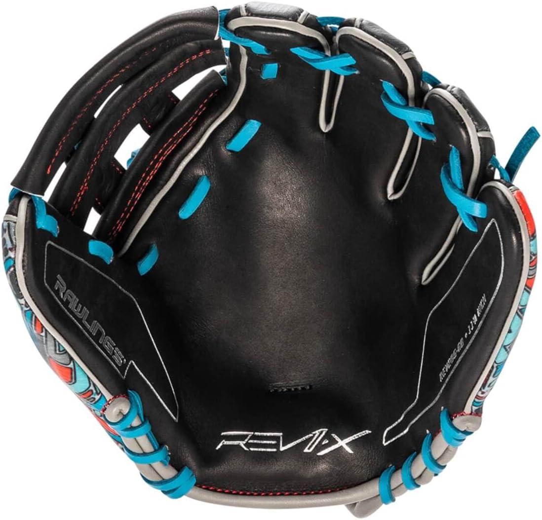 image:imageRawlings REV1X Baseball Glove Sizes 115 1275 Multiple StylesBlack Carolina Blue Red Pro H Web